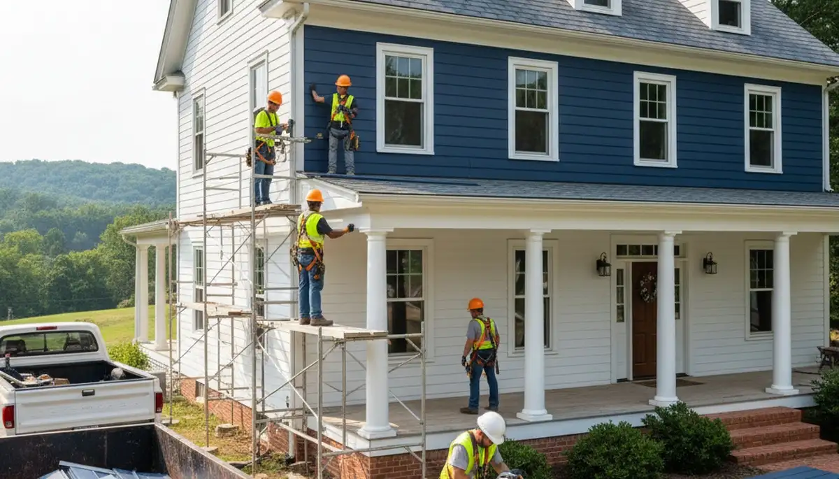 Vinyl siding installation in Virginia Beach, VA for a home exterior renovation