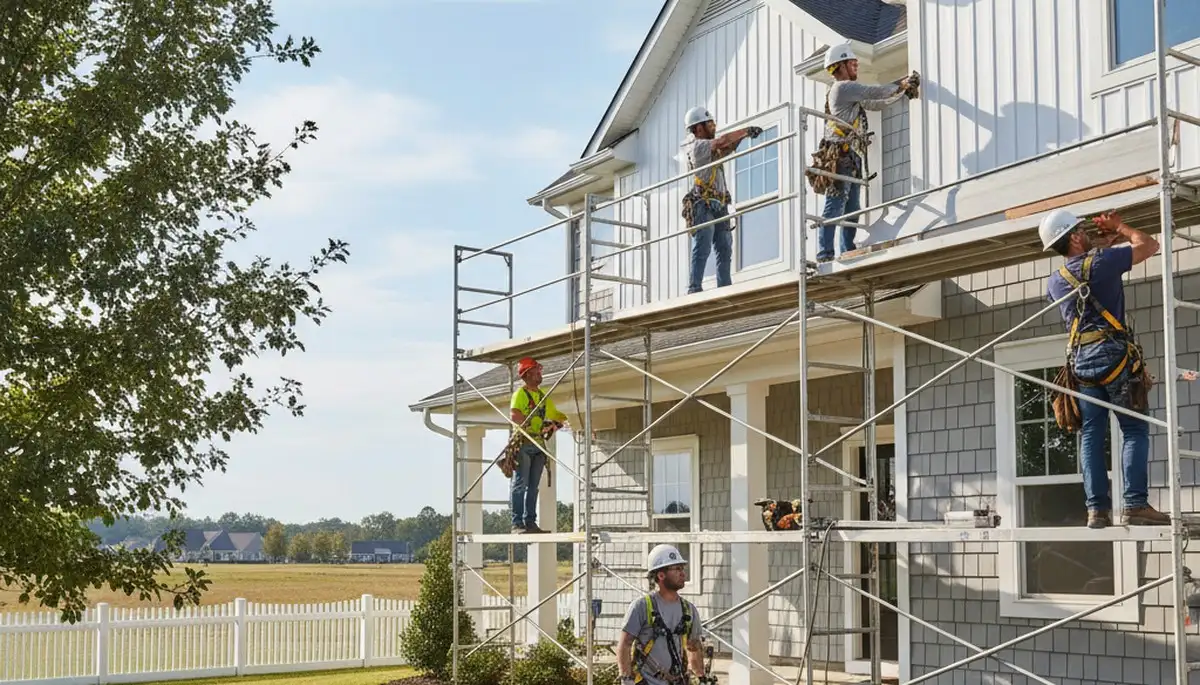 Vinyl siding installation by a Virginia Beach, VA siding contractor