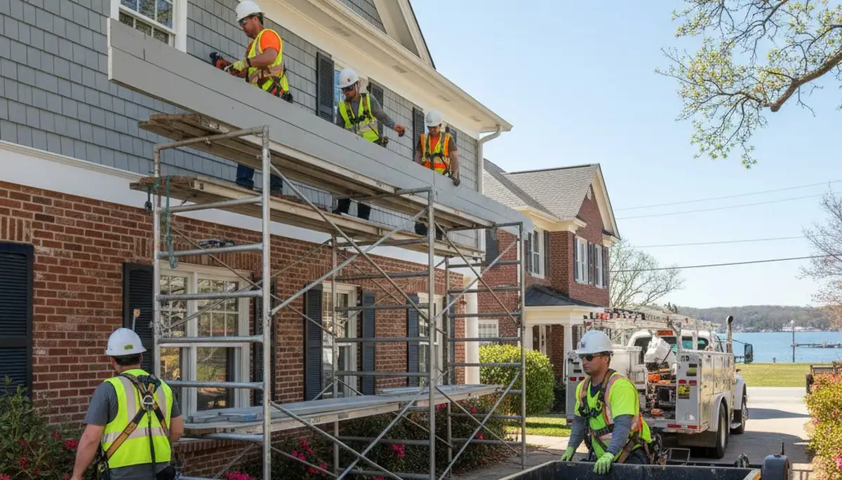 Vinyl siding installation in Virginia Beach, VA for a home exterior renovation